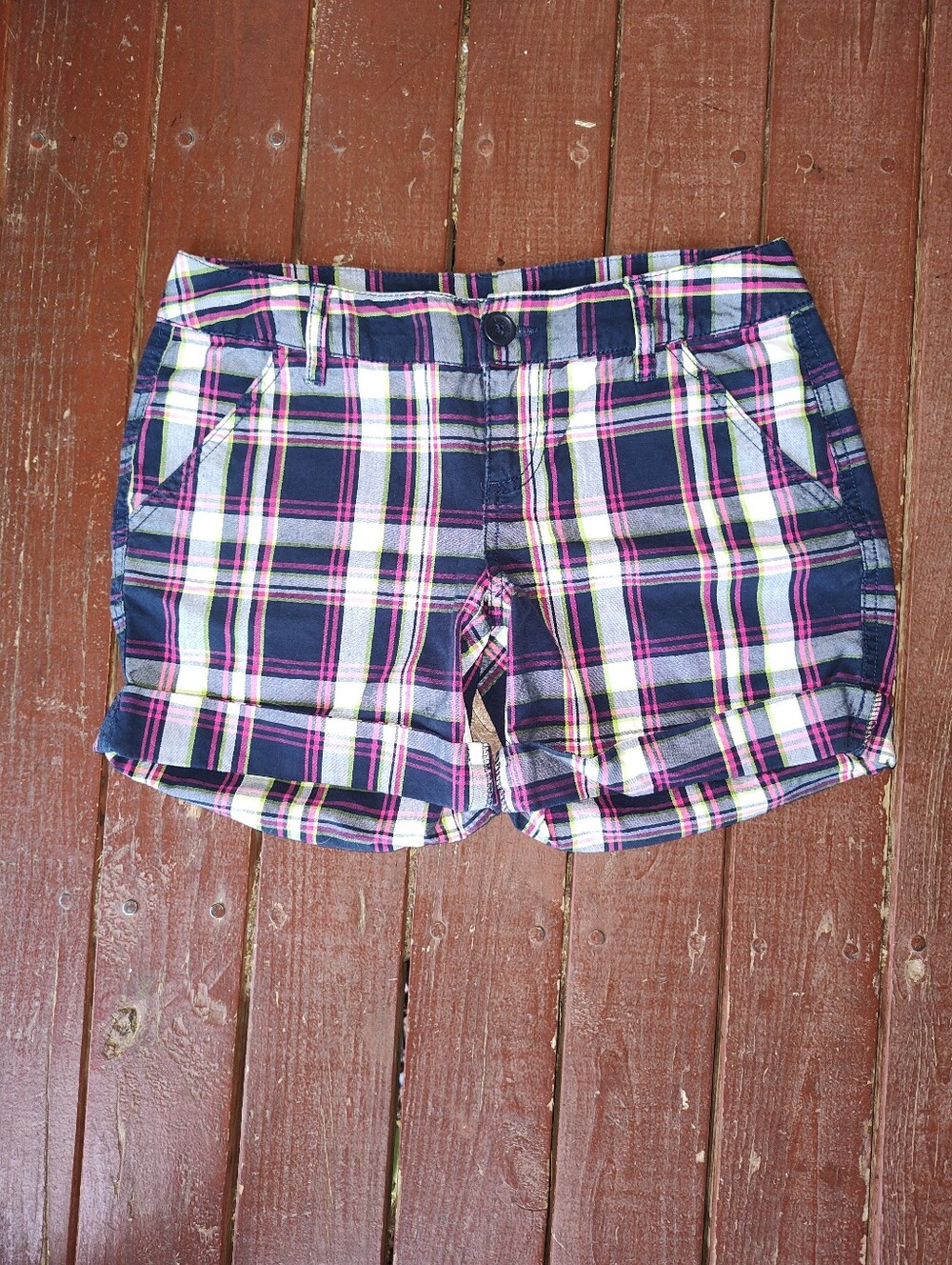 Maurices Multicolor Plaid Women's Shorts